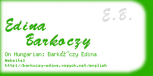 edina barkoczy business card